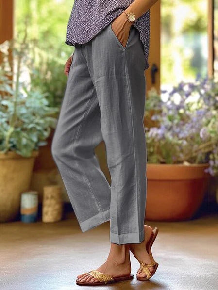 Women's Loose And Simple Solid Color Fashion Casual Pants Straight-leg Trousers