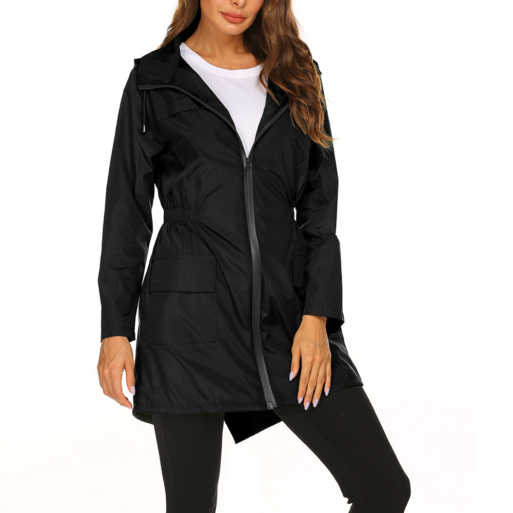 Waterproof Light Raincoat Hooded Windbreaker Mountaineering Jacket Women's Jacket