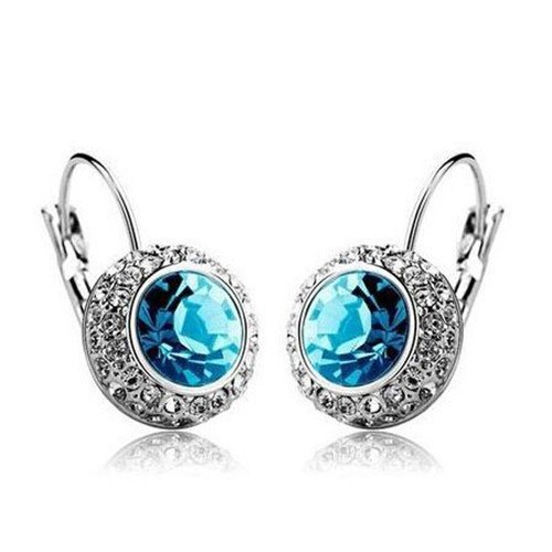 Korean Earrings Semicircular Earrings Crystal Earrings - Moon River