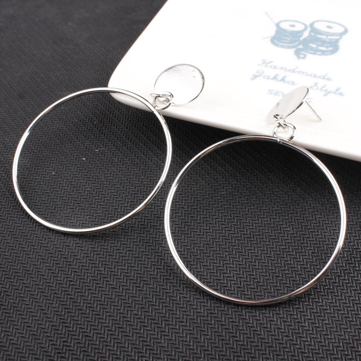 Simple Style Temperament Earrings Japanese And Korean Large Circle Earrings Earrings Earrings Earrings Women