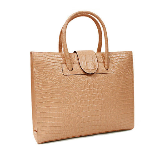 Crocodile ladies bags 2021 new fashion big shoulder bag leather bags wholesale