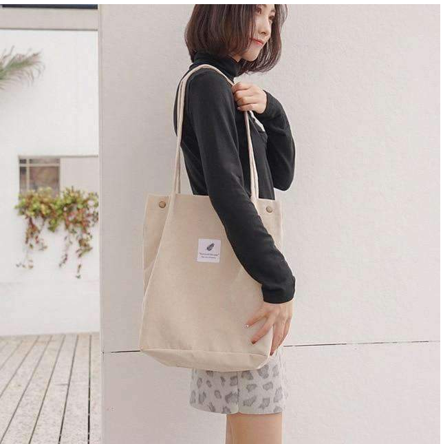 Women's Shopping Bag Large Ladies Canvas Shoulder Bags Tote Shopper Eco Reusable Bag Cotton Cloth Handbag For Women