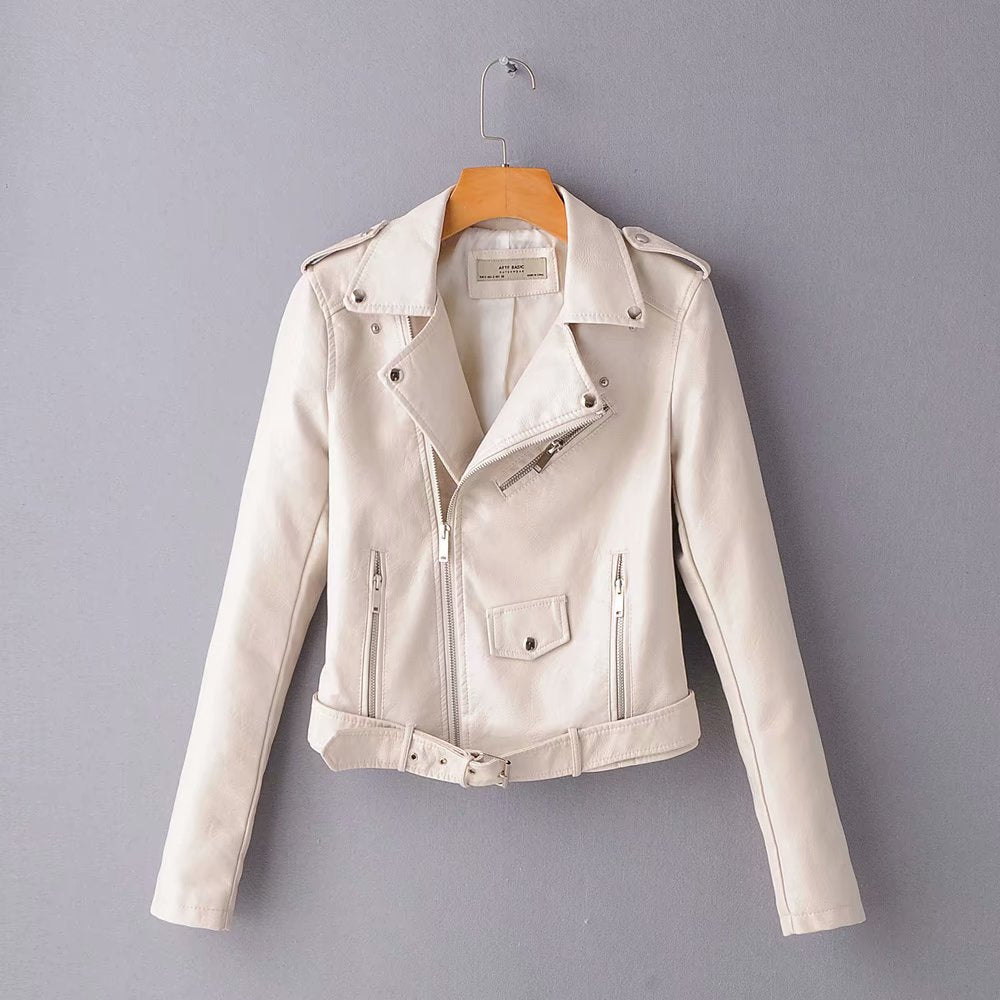 2023 autumn and winter women's clothing coat ,US version of women's leather jacket fashion women's clothing wholesale