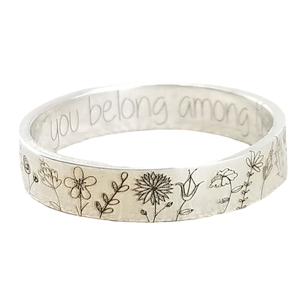 European And American Cross-Border New Style You Belong Among The Wildflowers Simple Dandelion Ring