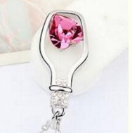 Wine bottle decoration wishing bottle necklace love drifting bottle clavicle chain inlaid crystal peach heart shaped bottle necklace pendant