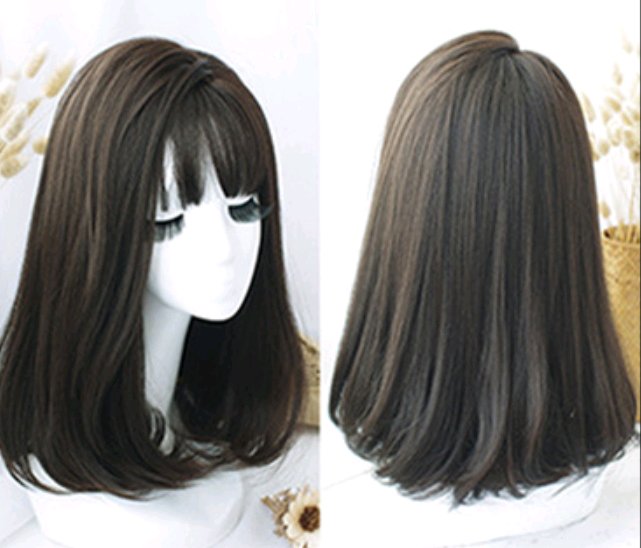 Wig female air bangs fashion chemical fiber hair wig fake hair
