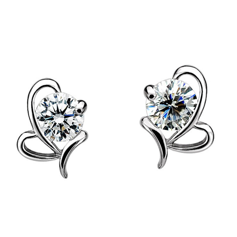 Heart-shaped water-speaking earrings