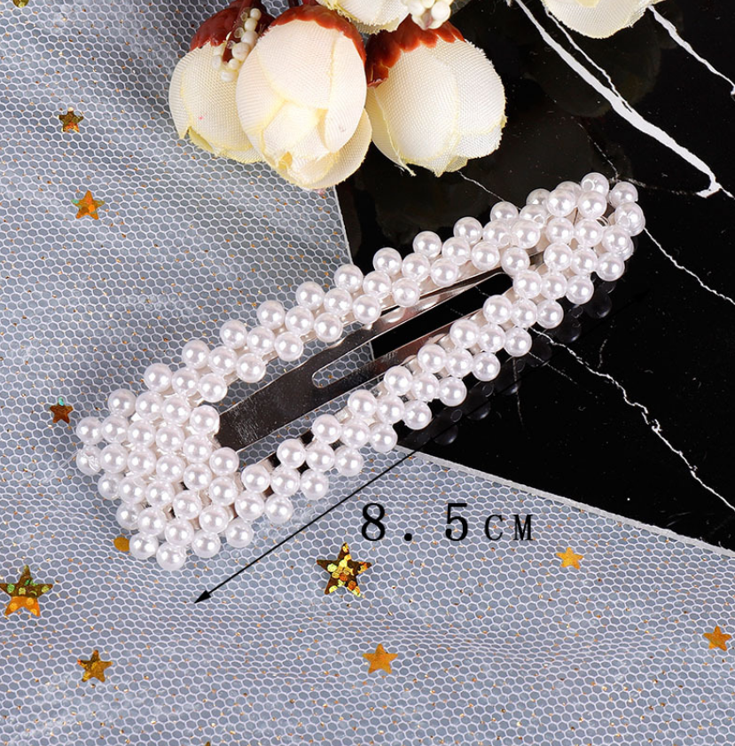 Pearl Hairpin Ins Net Red Word Clip Female Adult Clip Bb Clip Hairpin Bangs Clip Headdres