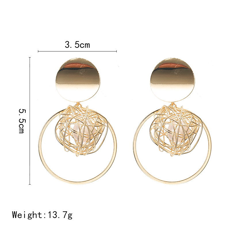 Fashion Statement Earring Geometric Large Earrings For Women Hanging Dangle Earrings Drop Earrings New Trend Female Jewelry