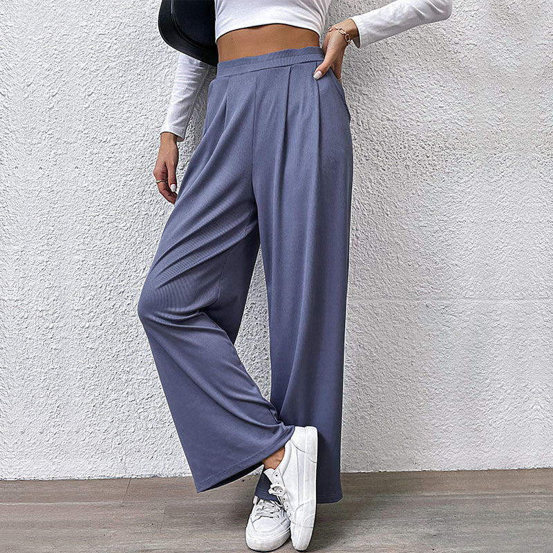Style Pleated Casual Wide-leg Pants