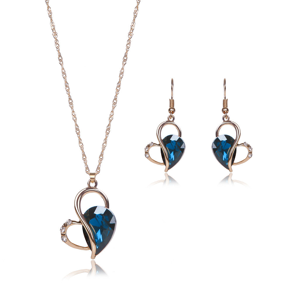 Two-piece Set Of Popular New Jewelry Necklace And